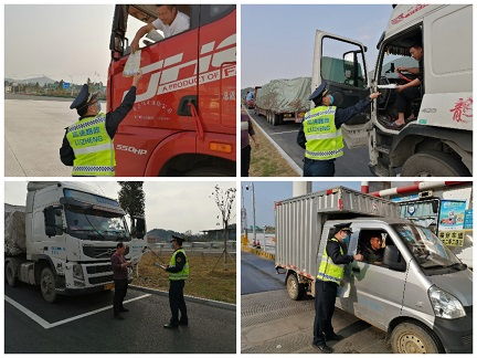 桂林分中心 荔浦大队开展大件运输法制宣传